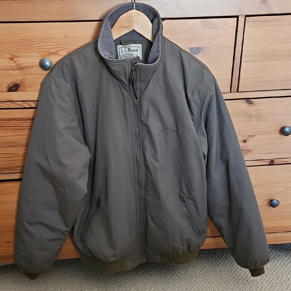L.L. Bean Men's Olive Green Insulated Jacket